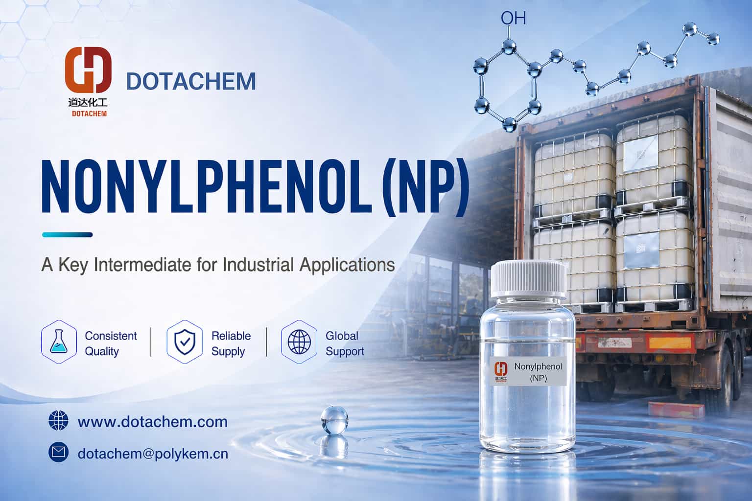 Dotachem Nonylphenol (NP): Ένα βασικό ενδιάμεσο για βιομηχανικές εφαρμογές